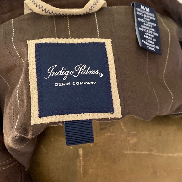 Indigo Palms from Tommy Bahama Brown Men's Leather Jacket. - Picture 9 of 10
